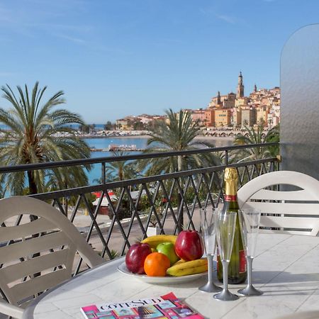 Studio Climatise Avec Terrasse Face Mer A Menton - Fr-1-196-208 Buitenkant foto